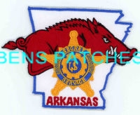 ARKANSAS,UNITED STATES SECRET SERVICE 1 STATE SHAPED FANTASY PATCH